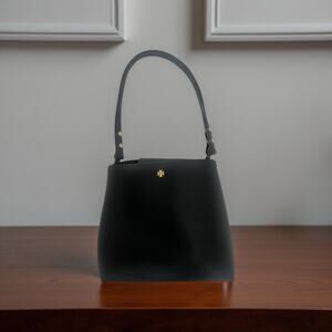Tory Burch Emerson Black Leather Tote
